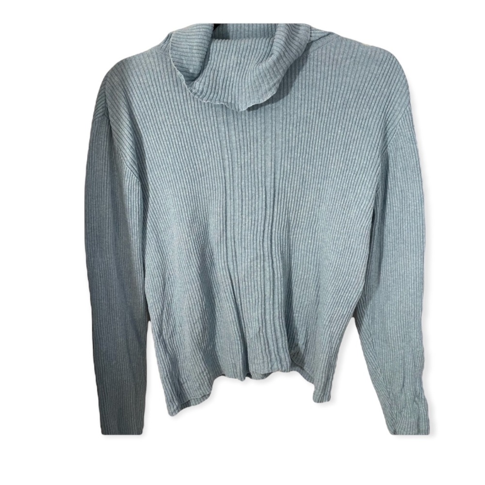 Liz Claiborne Ribbed Blue Turtleneck Sweater